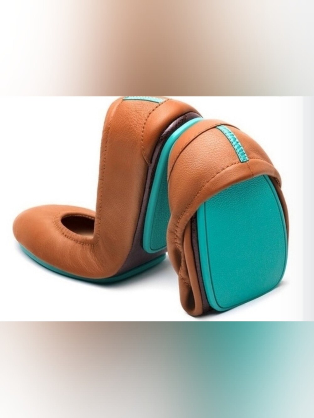 Teiks By Gravielli Foldable Ballet Flats Size 9 In Chesnut Color.